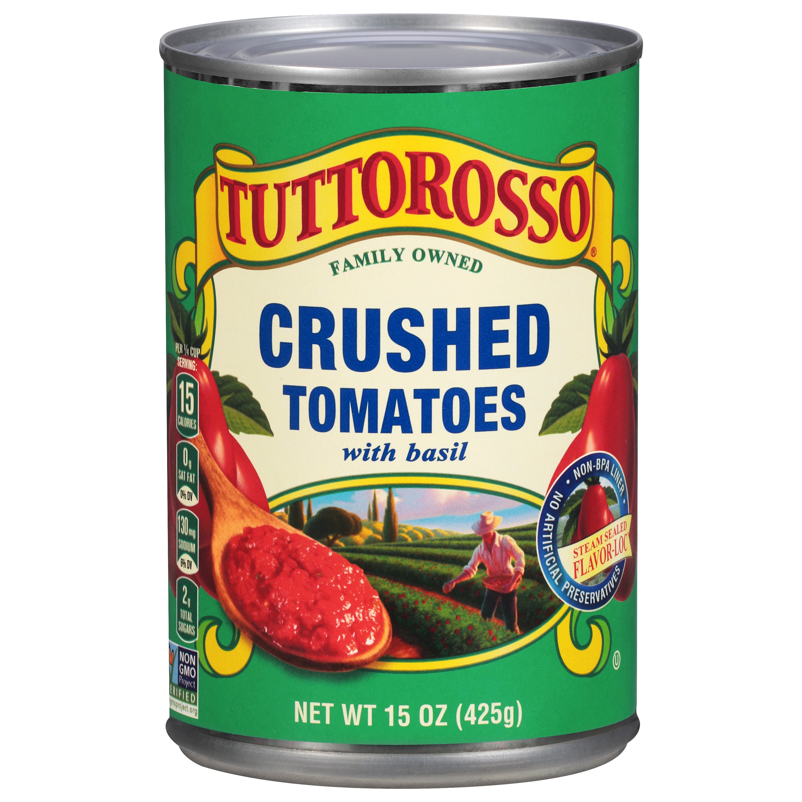 Tuttorosso Crushed Tomatoes With Basil 15 OZ 12 Pack