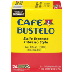 Cafe Bustelo Coffee K-Cups Dark Roast - 8.88 OZ 4 Pack