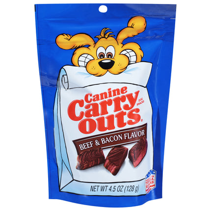 Canine Carry Outs Beef And Baco Dog Treats - 4.5 OZ 12 Pack