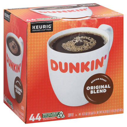 Dunkin’ Medium Roast, Original Blend, K-Cup Pods - 16.29 OZ 4 Pack