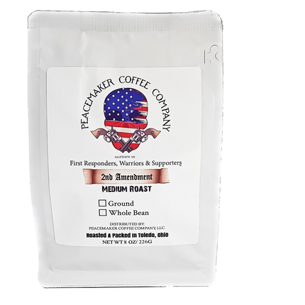 Peacemaker Coffee Company 2nd Amendment Medium Roast - Ground - 10 OZ 10 Pack