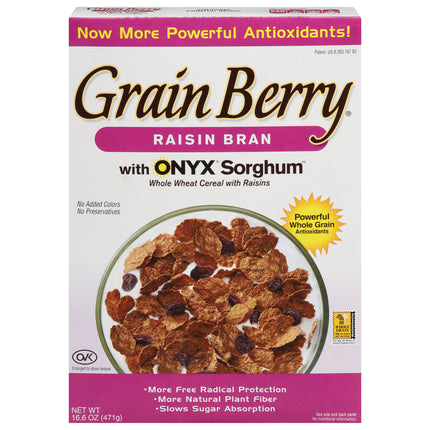 Grain Berry Raisin Bran Onyx Sorghum - 16.6 Oz 6 Pack