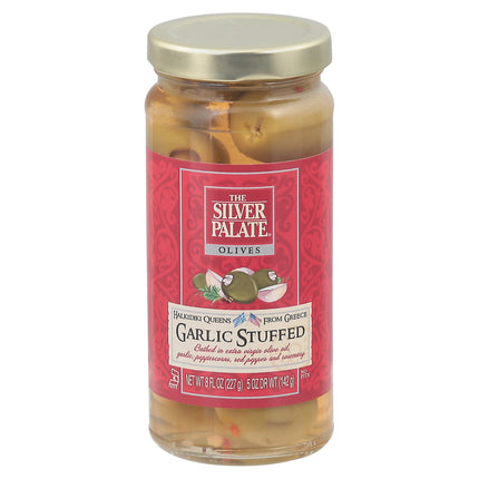 Silver Palate Garlic Stuffed Olives With Pepercorns, Red Peppers & Rosemary - 8 Fz 6 Pack