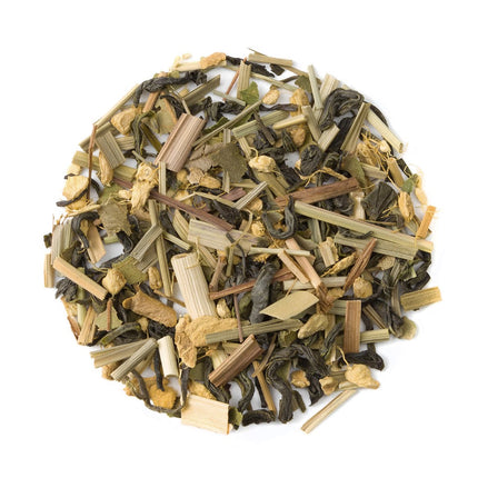 Organic Ginger Lemon Green, Bulk Loose Leaf Green Tea, 16 Oz.