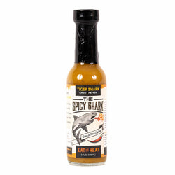 The Spicy Shark Tiger Shark Hot Sauce (Ghost Pepper) - 5 FL OZ 12 Pack