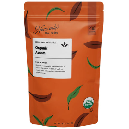 Organic Assam, Bulk Loose Leaf Black Tea, 16 Oz.