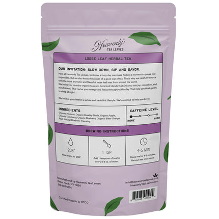 Organic Blueberry Delight, Bulk Loose Leaf Herbal, 16 Oz.