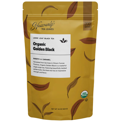 Organic Golden Black, Bulk Loose Leaf Black Tea, 16 Oz.