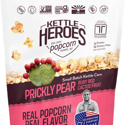 Kettle Heroes Popcorn Prickly Pear Kettle Corn - Snack Pack - 1.05 OZ 24 Pack