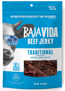 Baja Vida Snacks Traditional Beef Jerky - 1 OZ 72 Pack