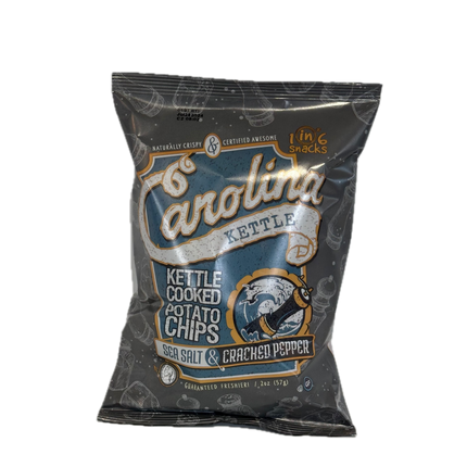 1In6 Snacks Kettle Cooked Potato Chips, Salt & Cracked Pepper - 2 OZ 20 Pack