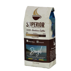 Superior Coffee Roasting Co. Brazil - Single Origin - Ground - 12 OZ 20 Pack