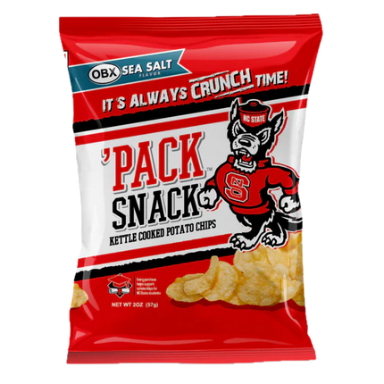 1In6 Snacks Kettle Cooked Potato Chips, Obx Salt Kettle Cooked Chips Nc State Snack Pack - 2 OZ 20 Pack