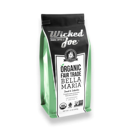 Wicked Joe Organic Bella Maria Medium Roast Ground Coffee - 12 OZ 6 Pack