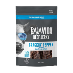 Baja Vida Snacks Crackin' Pepper Beef Jerky - 2 OZ 12 Pack