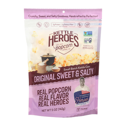 Kettle Heroes Popcorn Sweet + Salty Kettle Corn - 5 OZ 6 Pack