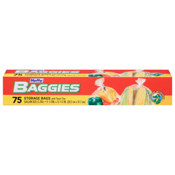 Hefty Basics 1-Gallon Double Zipper Freezer Bags, 60-Count
