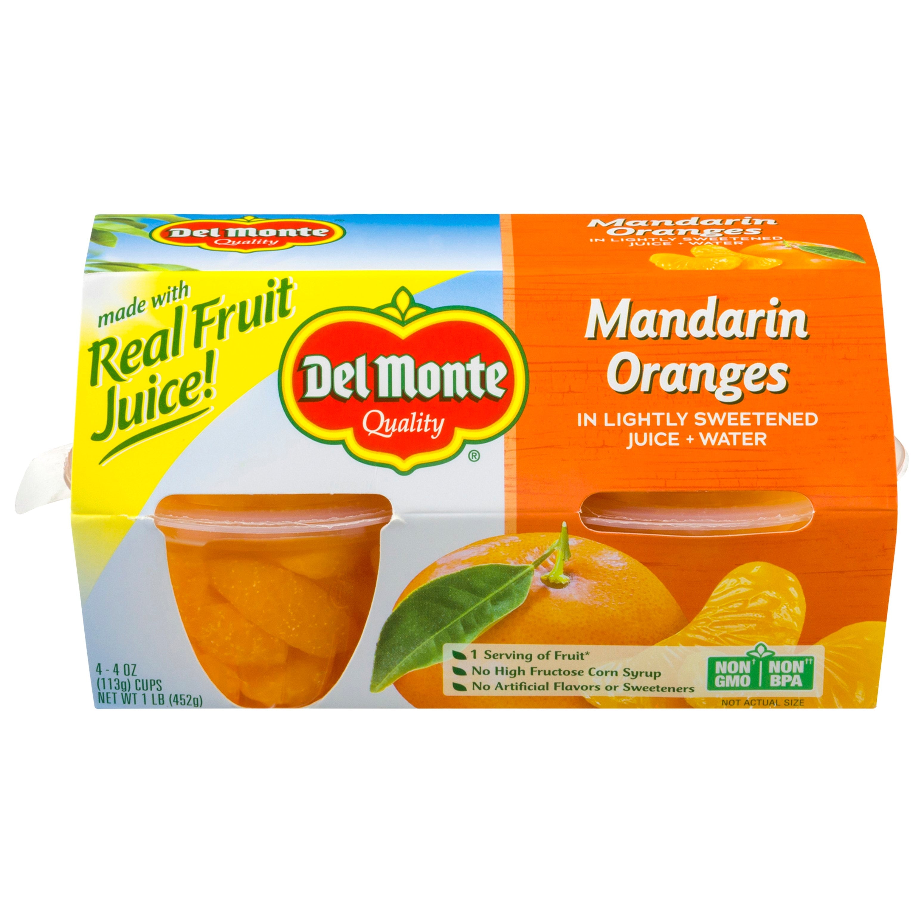 Del Monte® Fruit Cup® Snack Singles: Mandarin Oranges in 100% Juice