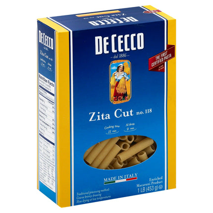 Dececco Zita Cut Pasta - 16 OZ 12 Pack
