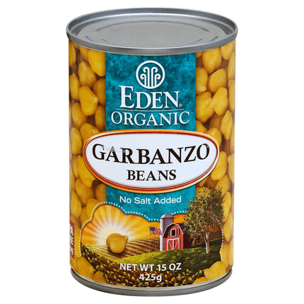 Eden Organic No Salt Added Garbanzo Beans - 15 OZ 12 Pack