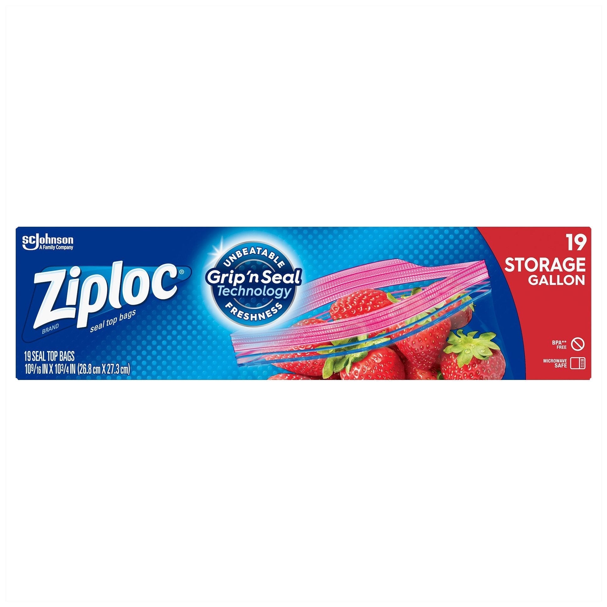 Ziploc Storage Gallon Bags With Grip 'n Seal Technology - 75ct