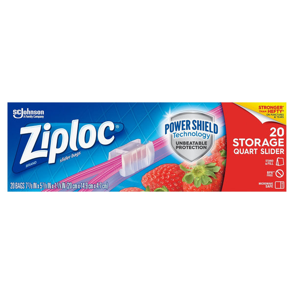 Ziploc EZ Zipper 1-quart 20-count Storage Bags (Pack of 12) - On Sale - Bed  Bath & Beyond - 9246214