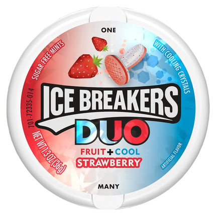 Ice Breakers Mint Duos Strawberry Mint - 1.3 OZ 8 Pack