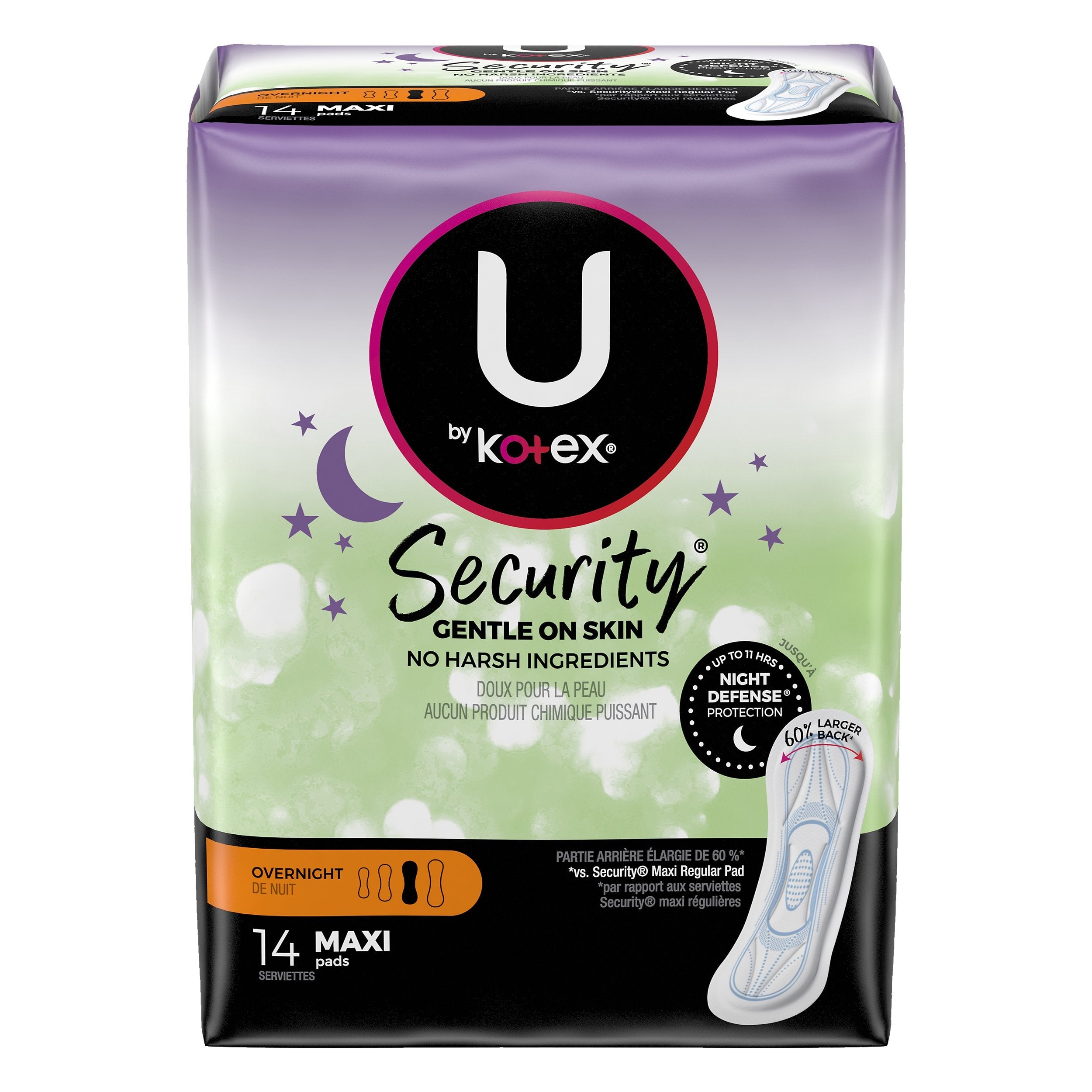 MacGill  U by Kotex® Security® Maxi Pads 24/bag - Paper, Plastic