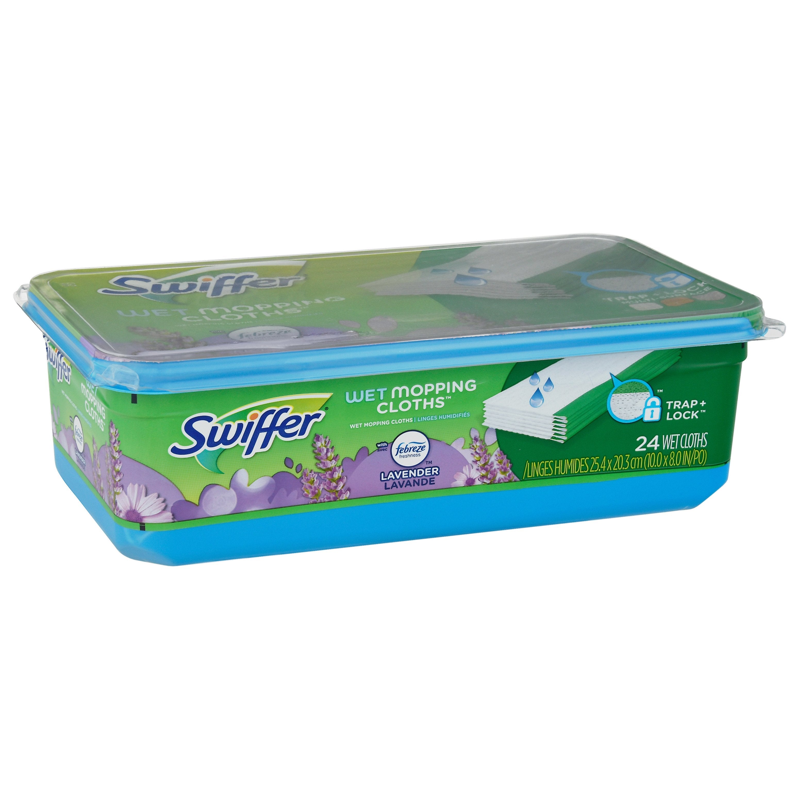 Swiffer Wet Mopping Cloths Refill Lavender Vanilla - 24 CT 6 Pack –  StockUpExpress