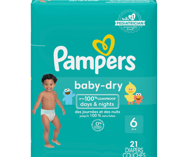 Panal Pampers Baby Dry Jumbo S6 21 U