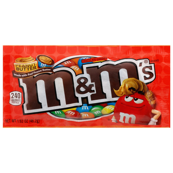 M & M Milk Chocolate Peanut Butter 1.63oz Bag or 24 Count Box