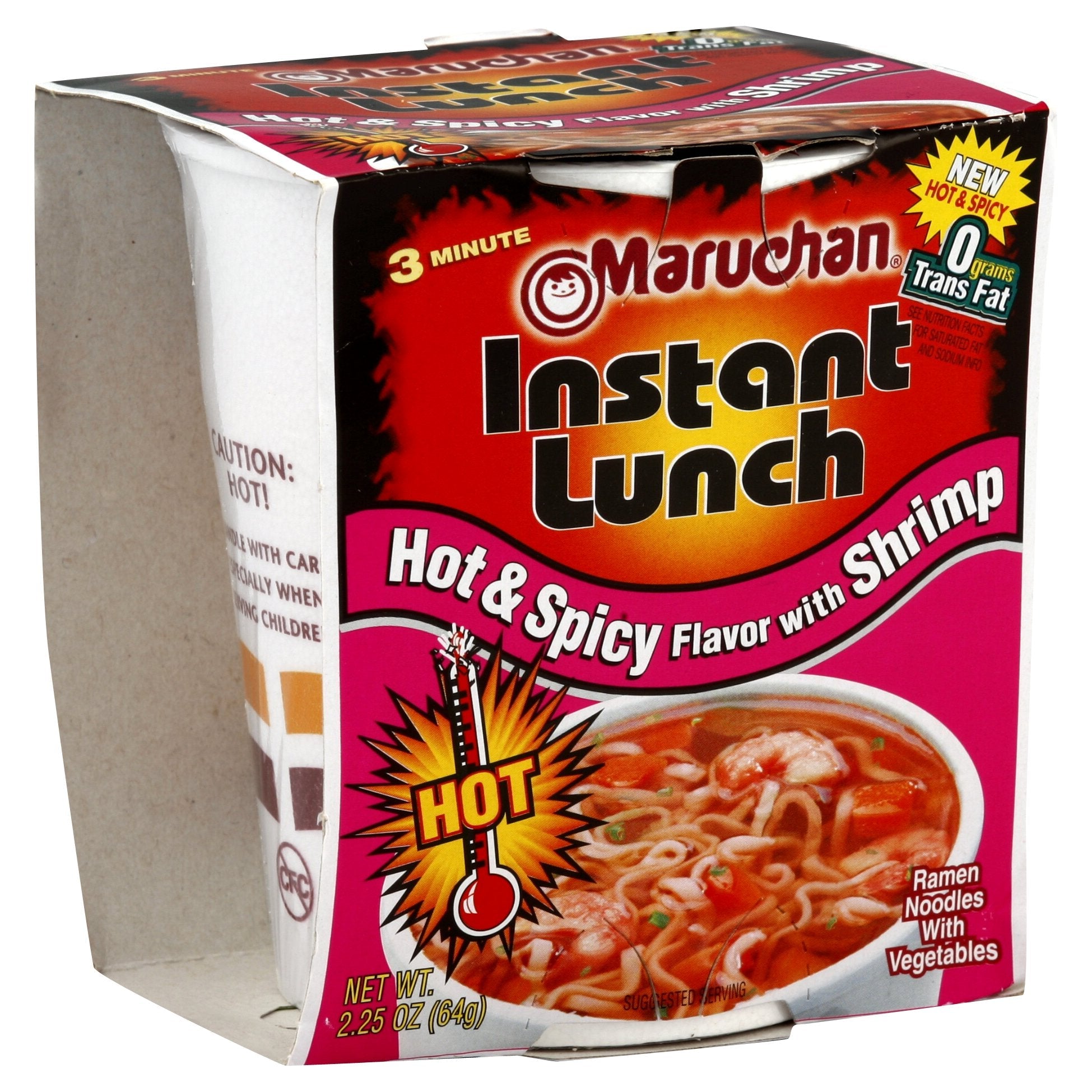 Maruchan Hot and Spicy Chicken Instant Ramen Noodles, 2.25 oz cup, 24 pack  