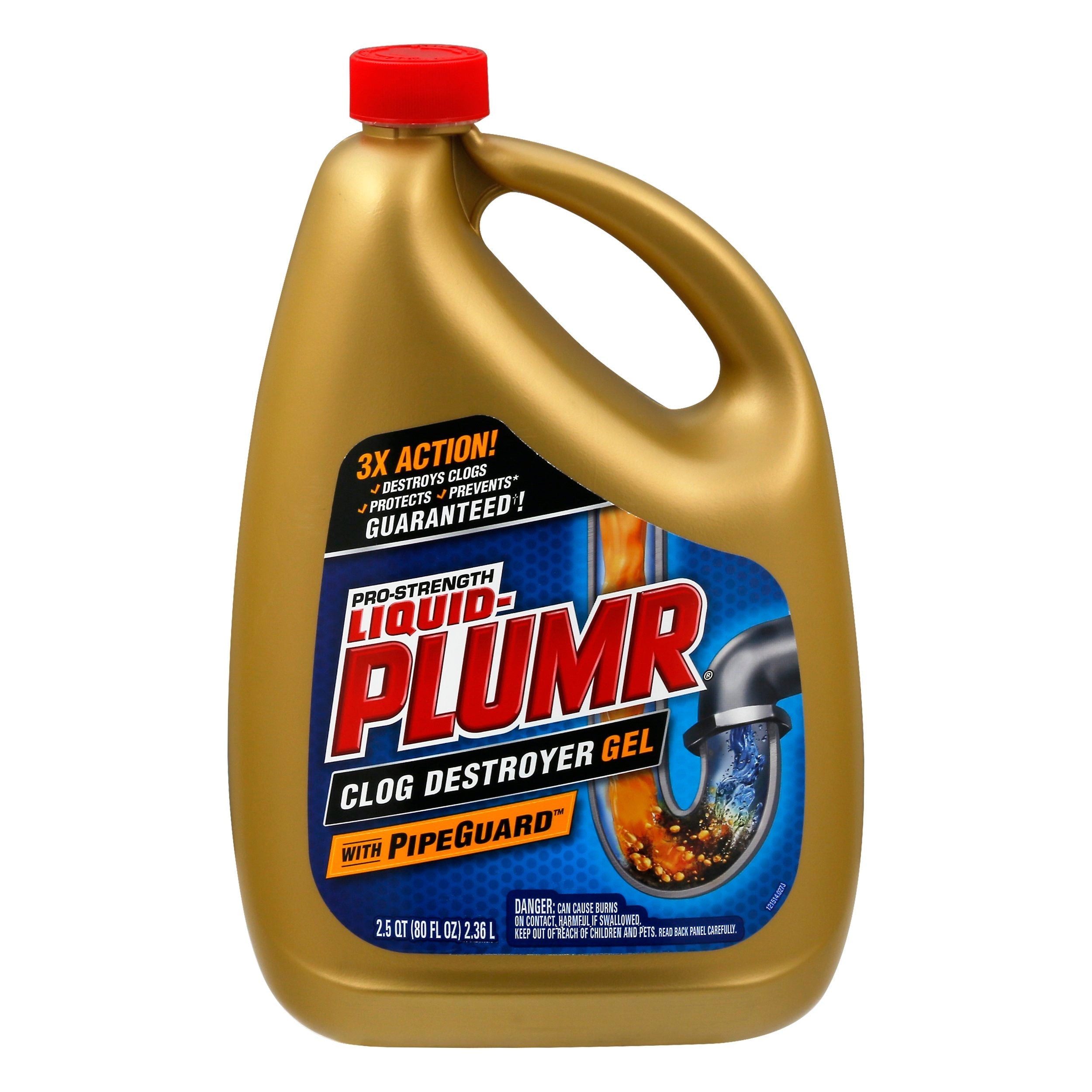 Liquid-Plumr Pro-Strength Clog Destroyer Liquid Drain Cleaner Gel, 80 OZ