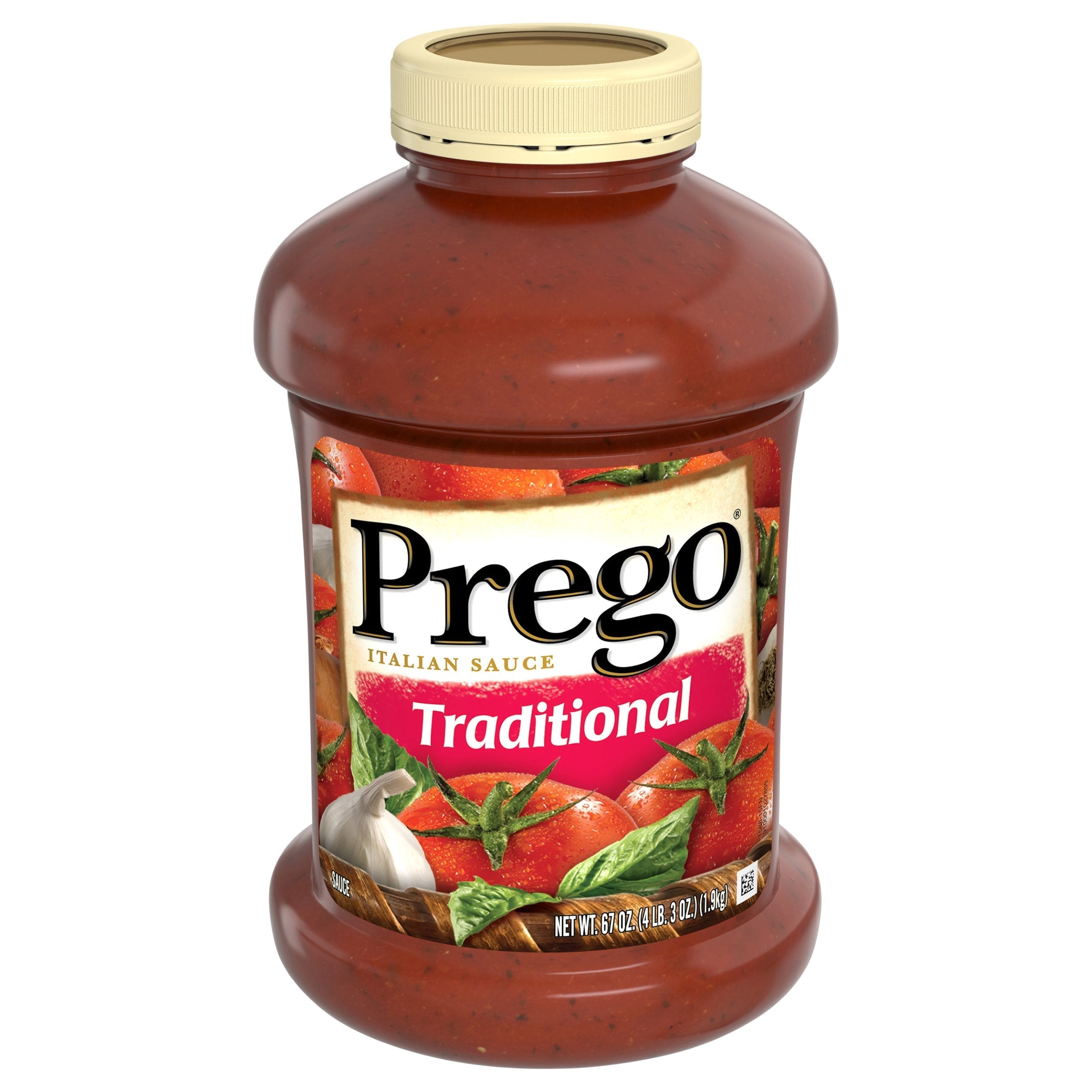 Prego Pasta Sauce, Traditional, 67 oz. Jar, Pack of 2 