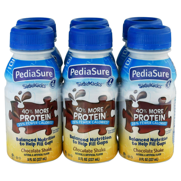 PediaSure Sidekicks Nutrition Shake, Chocolate - 6 pack, 8 fl oz bottles