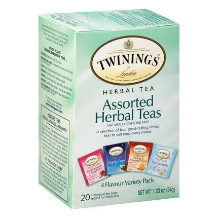 Twinings 4 Variety Pack Herbal Tea - 20 CT 6 Pack