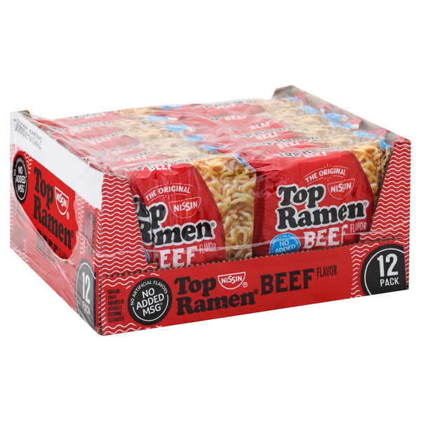 Top Ramen® Beef Flavor Ramen Noodle Soup, 6 ct / 3 oz - Foods Co.