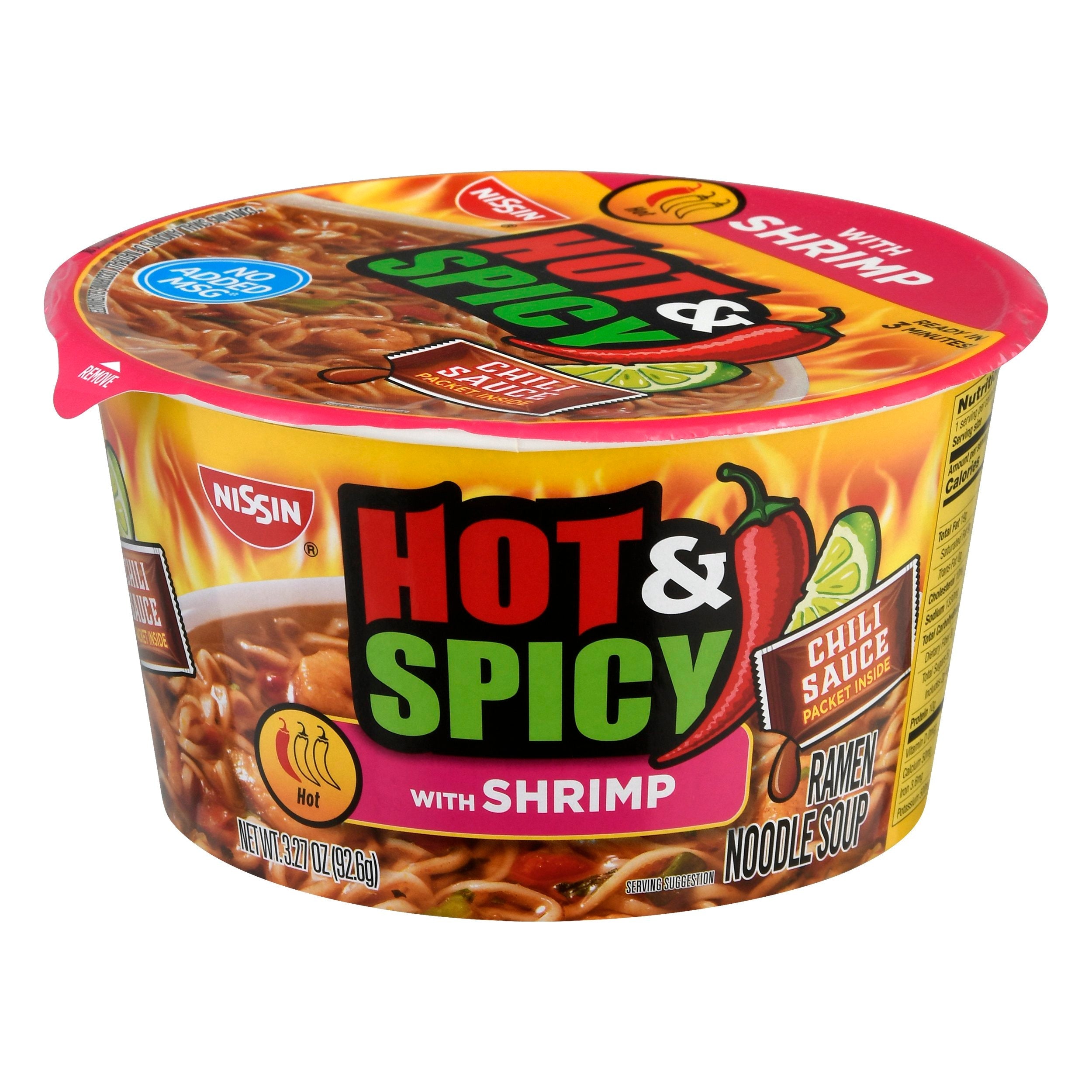 Nissin Foods Hot & Spicy Chicken Bowl Noodles 3.32oz