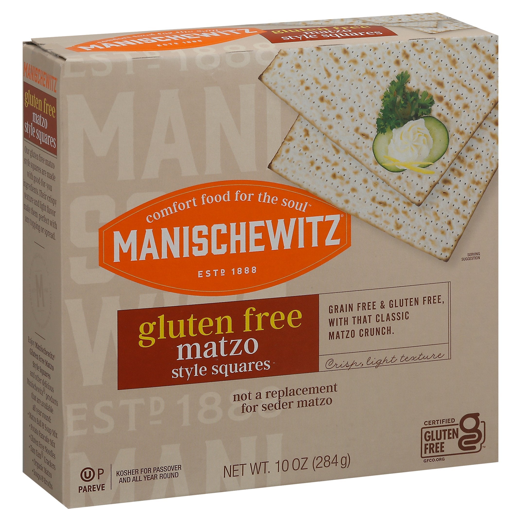 Manischewitz Gluten Free Matzo Squares - 10 OZ 12 Pack – StockUpExpress