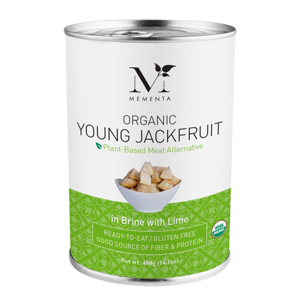 Mementa Organic Jackfruit in Brine with Lime - 14.1 OZ 6 Pack